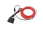 2M 12V Flexible Neon EL Wire Light Dance Party Decor Light For car Decoration night clubs parties dark hallways With Controller Red