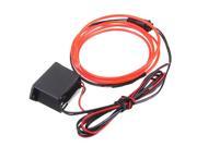 1M 12V Flexible Neon EL Wire Light Dance Party Decor Light For car Decoration night clubs parties dark hallways With Controller Red
