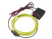 1M 12V Flexible Neon EL Wire Light Dance Party Decor Light For car Decoration night clubs parties dark hallways With Controller Fluorescent Green