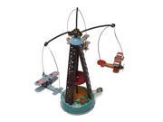 Classic Wind Up Rotating Airplane Carousel Clockwork Tin Toy Collectible Gift