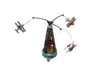 NEW Classic Wind Up Rotating Airplane Carousel Clockwork Tin Toy Collectible Gift