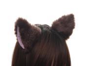Cosplay Party Cat Fox Long Faux Fur Ears Wig Anime Neko Costume Hair Clip