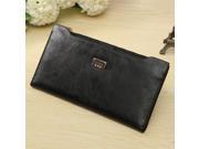 Elegant Lady Women PU Leather Button Clutch Purse Long Wallet Bag Card Case