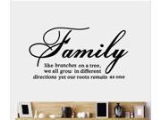 Family Like Branches On a Tree Art Vinyl Wall Sticker Decals Mural Quotes Home