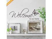 DIY Removable Art Vinyl Decal Welcome to Our Home Wall Stickers Mural Home Decor
