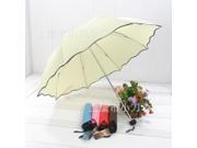 Anti UV Lady Women men Girl Flouncing Princess Dome Parasol Sun Rain Foldable Umbrella