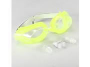 UV Anti fog Adjustable Swimming Goggle Glasses With 2 Earplugs Nose Clip Free