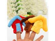 8Pcs Family Finger Puppets Cloth Soft Doll Baby Puzzle Hand Cartoon Animal Toy