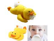 500ml Cute Duck Baby Travel Feeding Bottle Keep Warm Plush Pouch Covers Cases Yellow