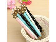 Cute Gift 12Pcs Colourful Crown 0.38mm Black Ink Elegant Cute Gel Pen Office Supply Gift for Teacher Student