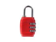 3 Dial Zinc Alloy Lock Password Portable Resettable Combination Padlock Luggage