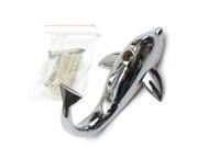 Chrome Alloy Dolphin Hook Towel Hat Clothes Wall Bathroom Mount Hanger Hanging