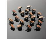 5V 0.3A 20 Pcs Mini Size Black SPDT Slide Switch On Off 3 Pin PCB Mount for DIY