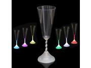 New Romantic 7 Colors LED Light Glass Mug Cocktail Martini Wine Cup Night Party Bar