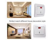 LED Wall Socket Panel Light Lamp Switch Button 1 Gang 2 Way Durable Controller
