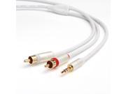 BlueRigger 3.5mm to 2RCA Stereo Audio Cable Male to Male 8 Feet