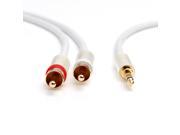 BlueRigger 3.5mm to 2RCA Stereo Audio Cable Male to Male 12 Feet