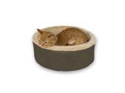 K H Pet Products Thermo Kitty Bed Mocha 16 x 16 x 6 KH3191