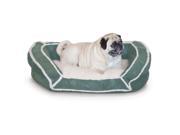 K H Pet Products KH7316 Deluxe Bolster Couch Small Green Paw 21 in. x 30 in. x 7 in.