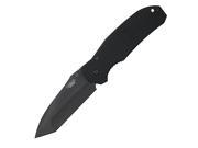 Camillus Knives Titanium Black VG 10 Handle Black Tanto Point Blade Plain 18672