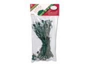 National Tree 50 Bulb Outdoor Clear Illuminate Light Set with Green Wire 36 Lead Wire 9 Spacing 2 Spare Bulb LS 809 50