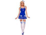 Music Legs 2 Pc Captain s Mate Costume 70469 Blue White Xtra Small