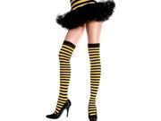 Music Legs Black Yellow Stripe Thigh High 4741 BY Black Yellow One Size Fits