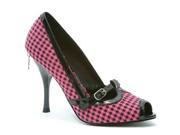Ellie Shoes 3 Peep Toe Pump W Patent Trim PH311 Betty Sue Fuschia Black 9