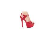 Ellie Shoes 6 Heel Sandal 601 Juliet Red 5