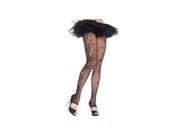 Leg Avenue Flowery Net Stirrup Pantyhose 9609 Black One Size Fits All