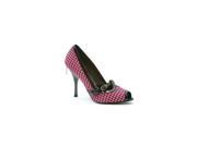 Ellie Shoes 3 Peep Toe Pump W Patent Trim PH311 Betty Sue Fuschia Black 10