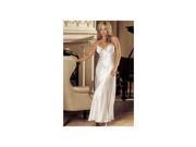 White Charmeuse And Lace Long Gown 20300 Shirley White Large