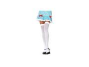 White Opaque Thigh High 6672 Leg Avenue White One Size Fits All