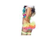 Spandex Rainbow Tutu Bikini Set Leg Avenue 28105LEG Neon Green Small Medium