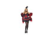 Speak Easy Saloon Girl Costume Set Red Black Large Xtra Large
