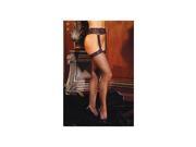 Elegant Moments Sexy Fishnet Thigh Hi Garter Belt 1713X Black One Size Fits