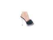 Ellie Shoes 5 Heel Maribou Slipper Sasha Black 10