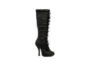 4 Heel Satin Boots Black 8