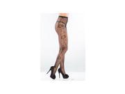Rose Fishnet Hose 1789 Coquette Black One Size Fits All