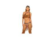 Roma Costume 5 Pc. Cherokee Warrior Costume 4205RC Brown Medium Large