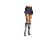 Leg Avenue Striped Knee Highs 5577 Black Neon Pink One Size Fits All