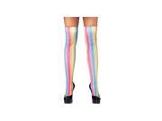 Rainbow Striped Thigh Highs Leg Avenue 6320LEG Multi Color One Size Fits All