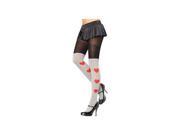Leg Avenue Contrast Heart Acrylic Tights 7453 Black Grey One Size Fits All