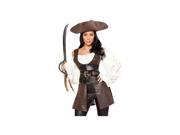 Roma Sexy Swashbuckler Costume Set 4243 Brown Small