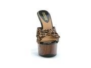 Ellie Shoes 6 Wood Print Stiletto Leopard Mule PH609 Cleo Leopard 7