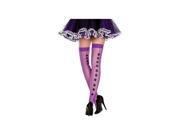 Music Legs Purple Spider Backseam Thigh High 4911 Purple One Size Fits All