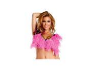 Be Wicked Hot Pink Feather Top BW1501HP Hot Pink One Size Fits All