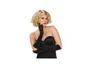 Black Stretch Satin Elbow Length Gloves 8562 Rubies Black One Size Fits All