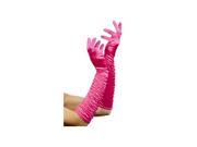 Smiffy s Temptress Hot Pink Ruched Gloves 29763 Hot Pink One Size Fits All