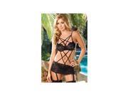 Shirley of Hollywood Black After Hours Lace Chemise 25170 B Black Medium